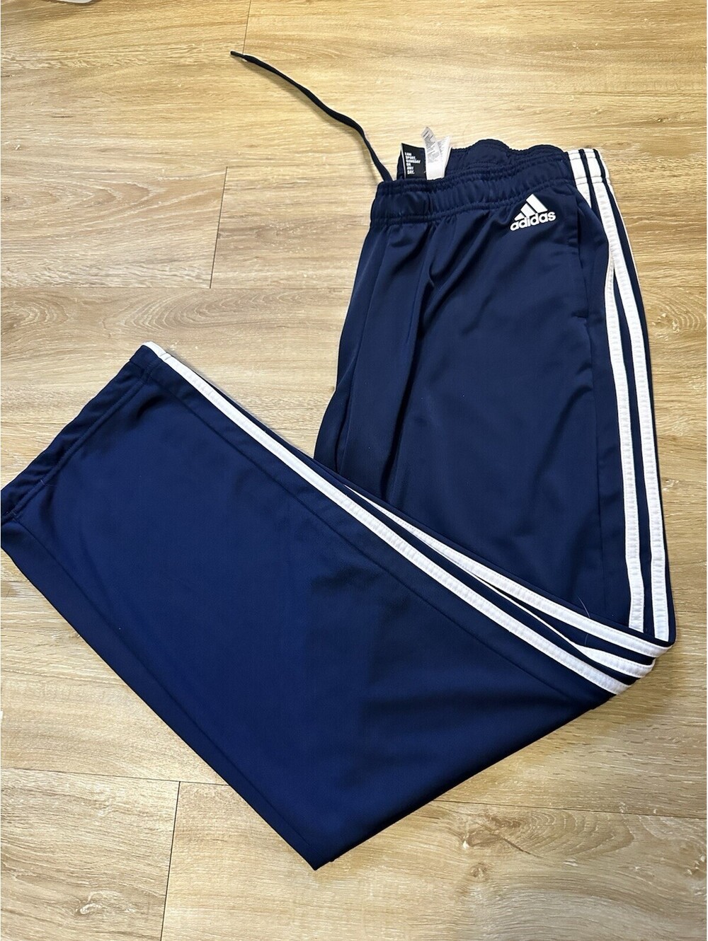 Adidas sweatpants baggy fit mens XL navy blue adidas white stripes Y2K Style
